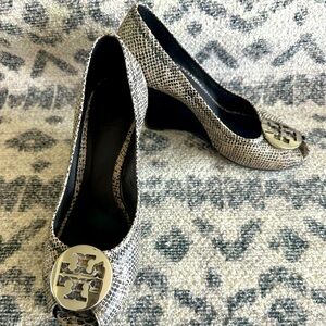 Tory Burch snakeskin wedges - gorgeous and professional!